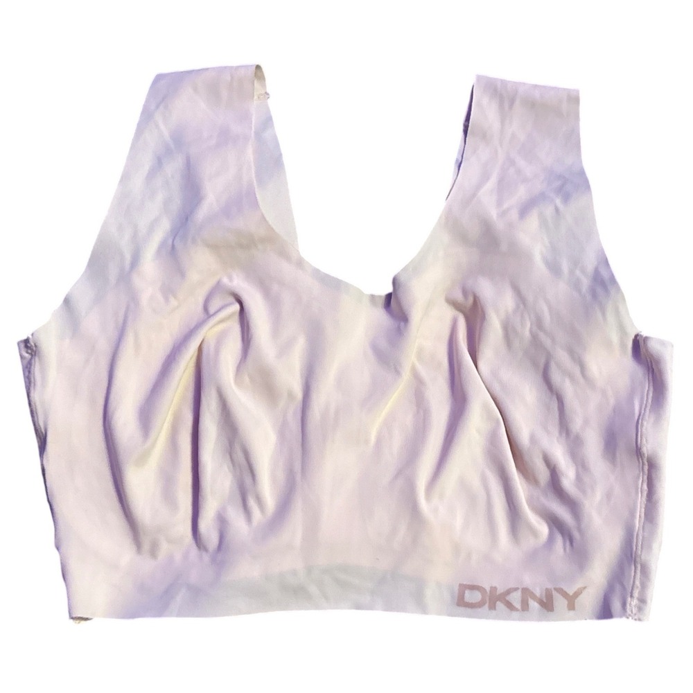 DKNY Women's Light Pink Seamless Longline Bralette Bra Top Size S